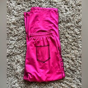 Hot Pink Sweats with Contrast Stitching